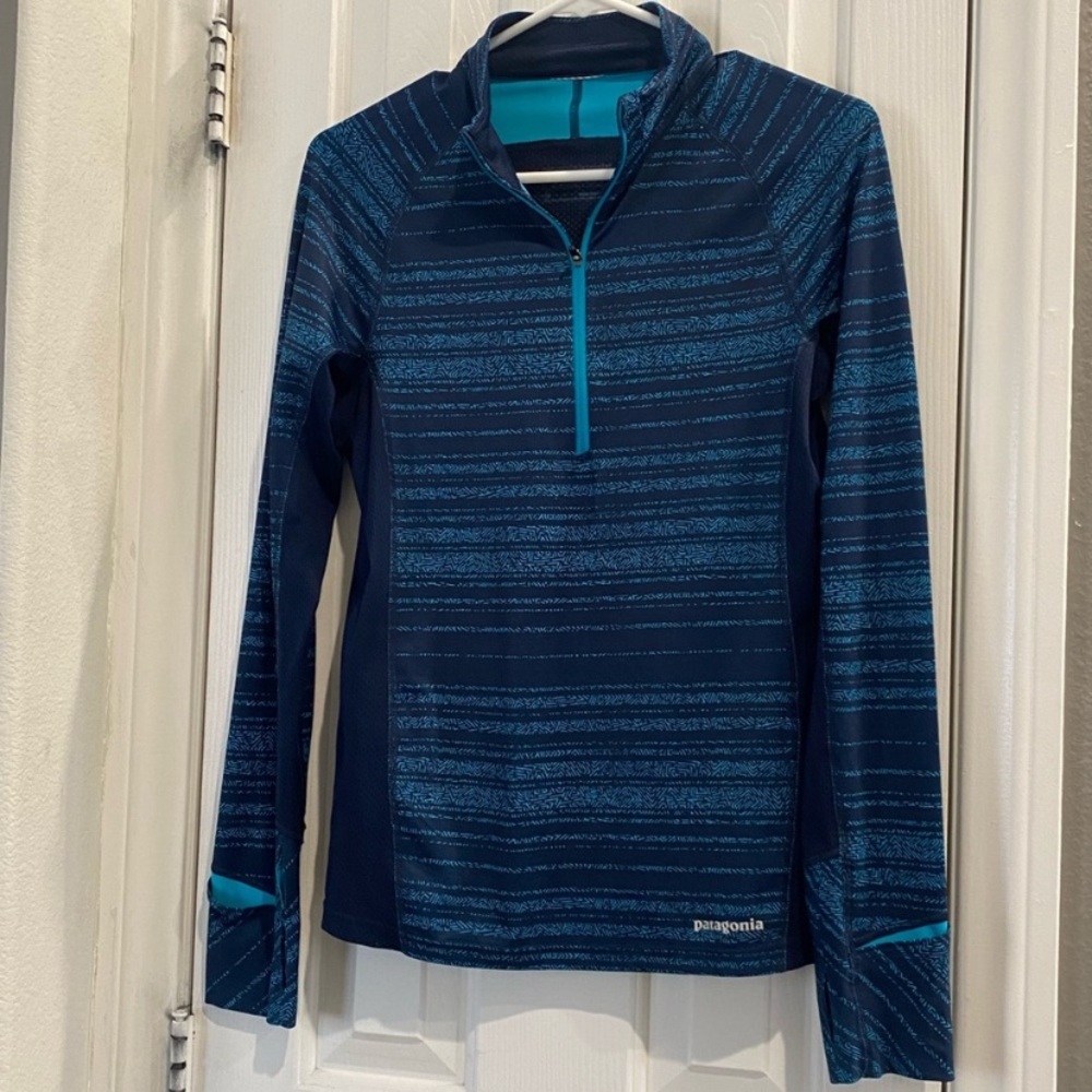 Patagonia Blue Striped Pullover S